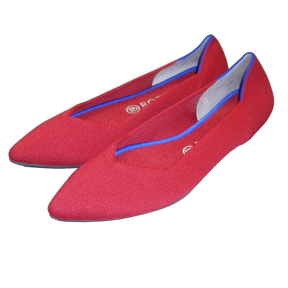 New! Rothy’s The Point Red Pointed Toe Slip-On Ba… - image 2